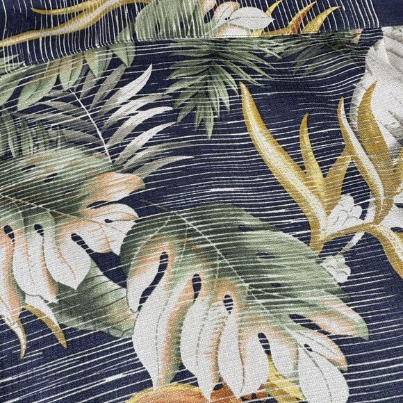 Tommy Bahama Shirt Mens XL Blue Silk Hawaiian Camp Tropical Palm Loop Collar - Picture 12 of 13